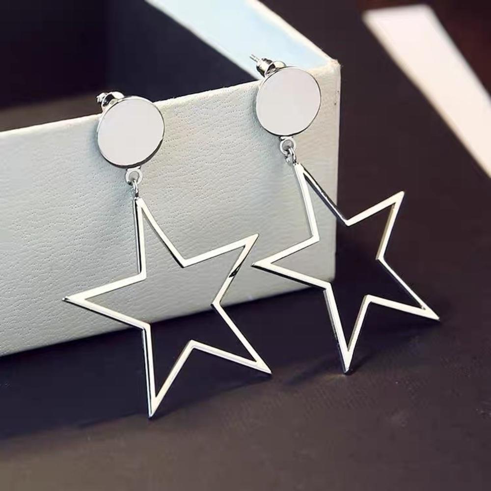 Pentagram Cutout Earrings